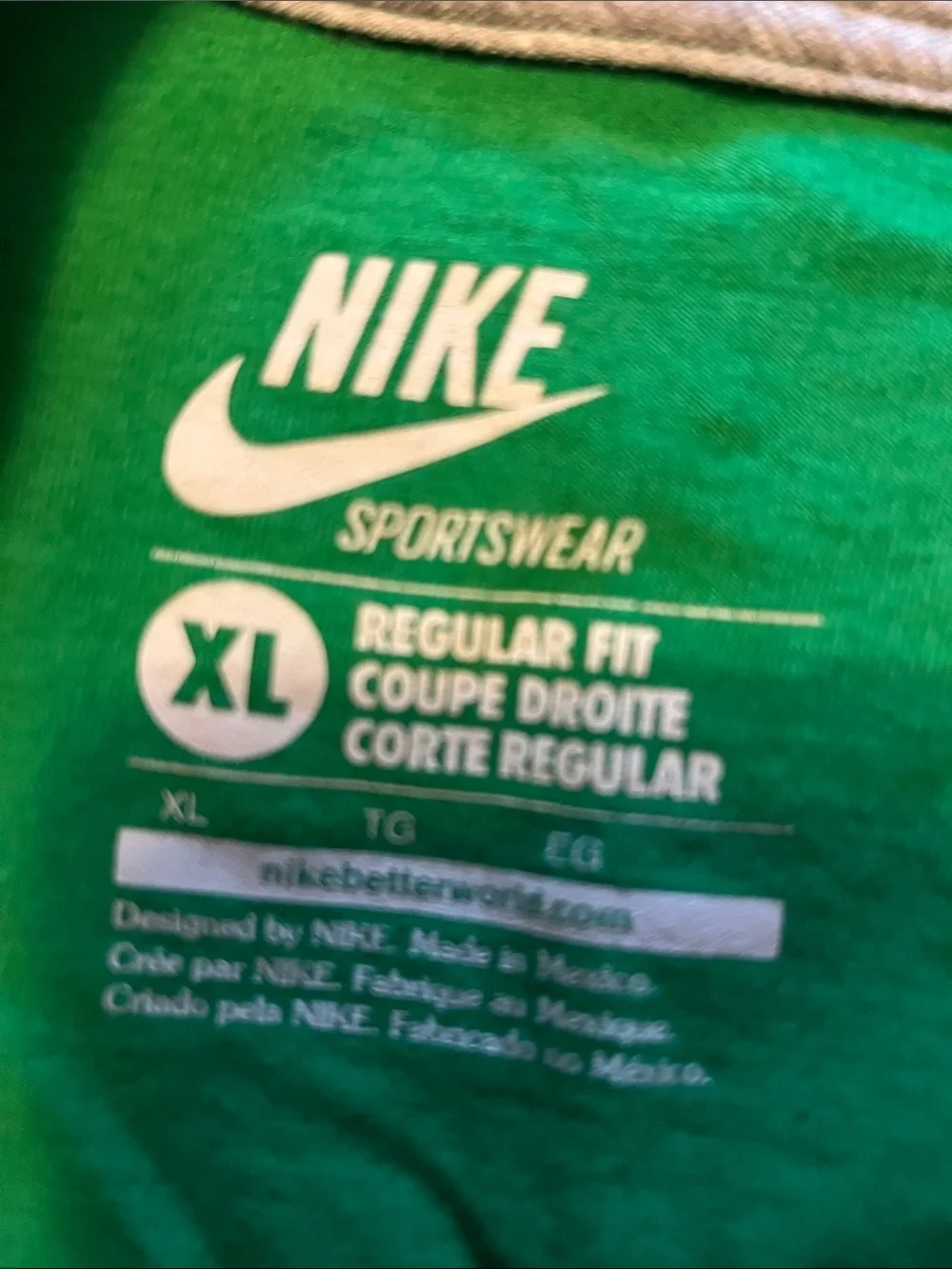 Nike Kids Green Graphic Script Tee